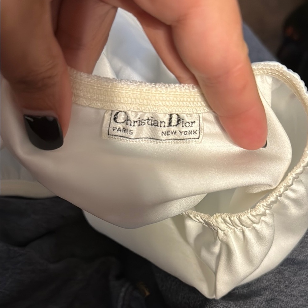 Dior White Lace Trim Slip - Picture 5 of 8
